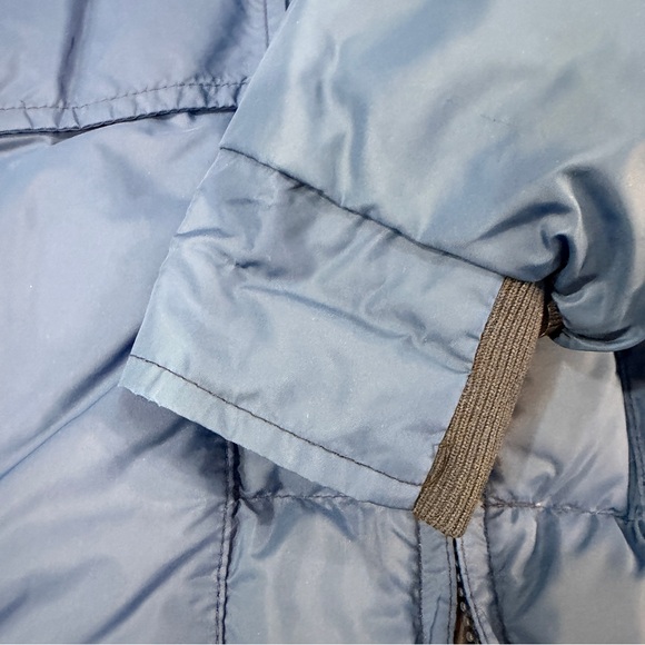 Vintage Miller Outerwear Ski Jacket Goose Down FauxFur Blue Quilted Puffer Sz 42 - Picture 15 of 15